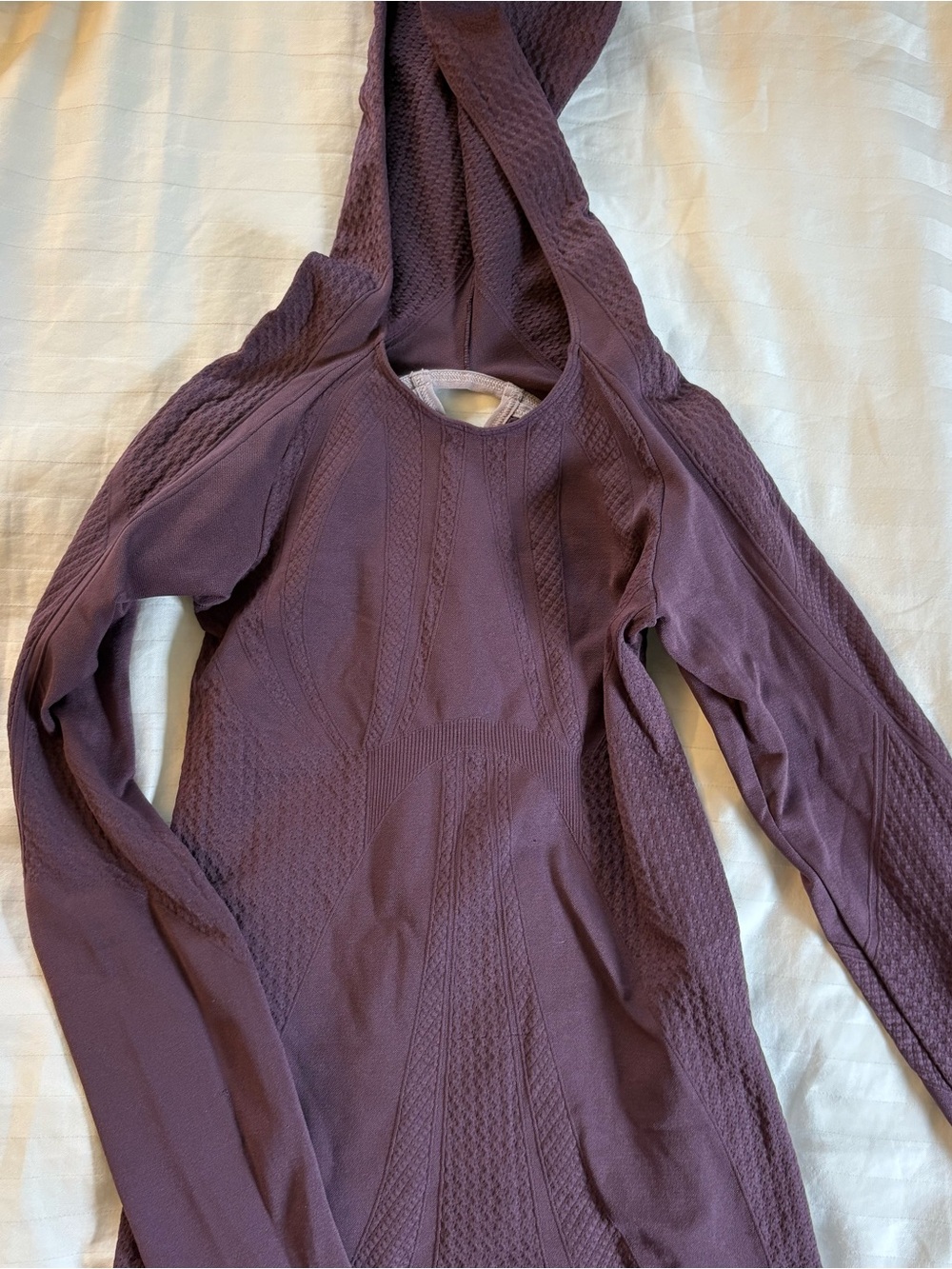 NUX Women's Long Sleeve Hooded Performance athletic apparel - Plum